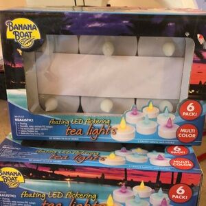 Banana Boat Floating LED Tea Lights - Multicolor